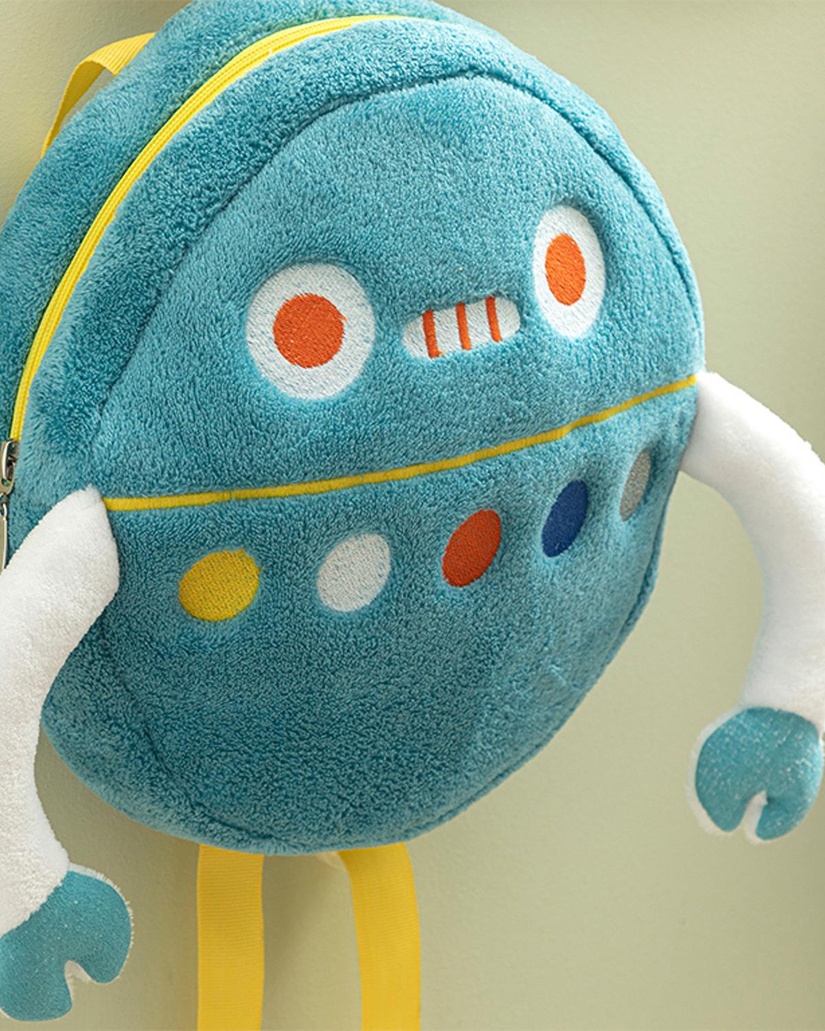 Happy Robots Детска Чанта Полиестер 25x25 см Зелен