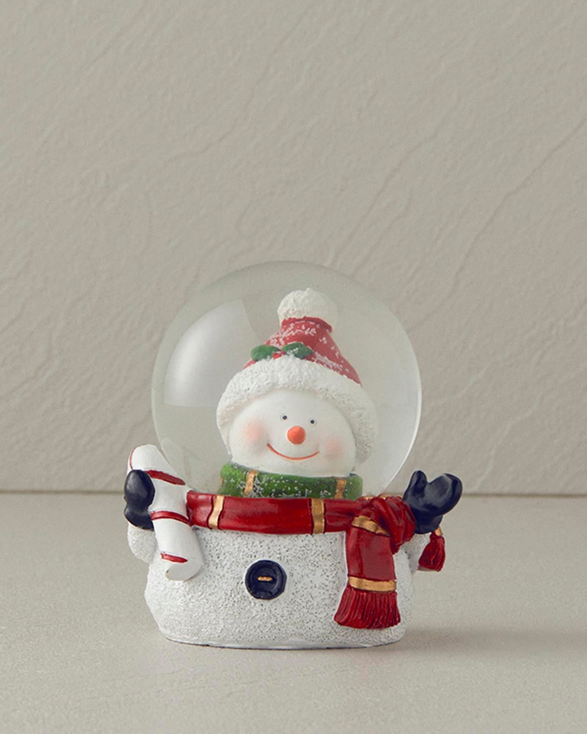 Happy Snowman Снежен Глобус 6,5x8,3x9 см Бял