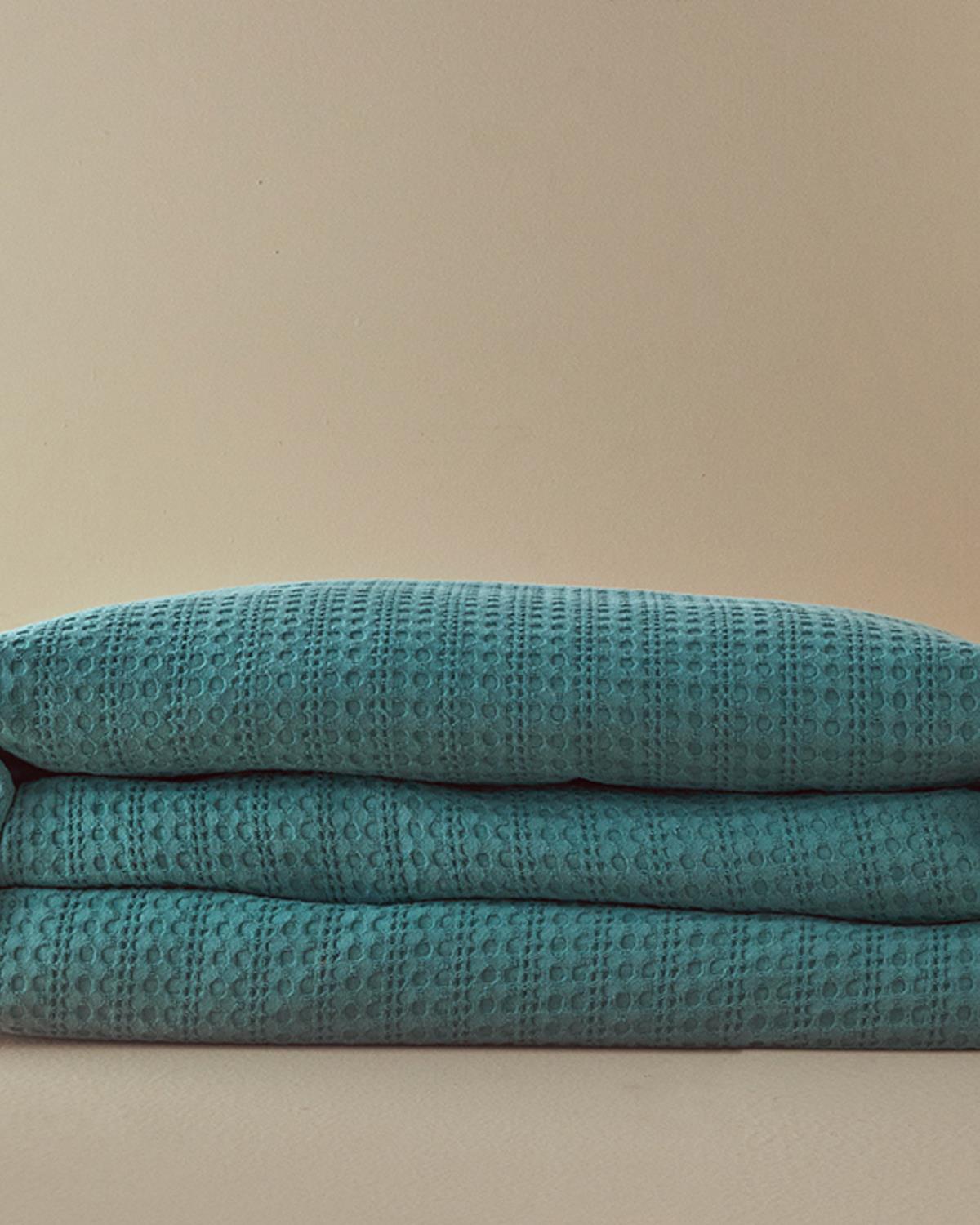 Harmony Одеяло Пике Двоен Памучен 200x220 см Зелен