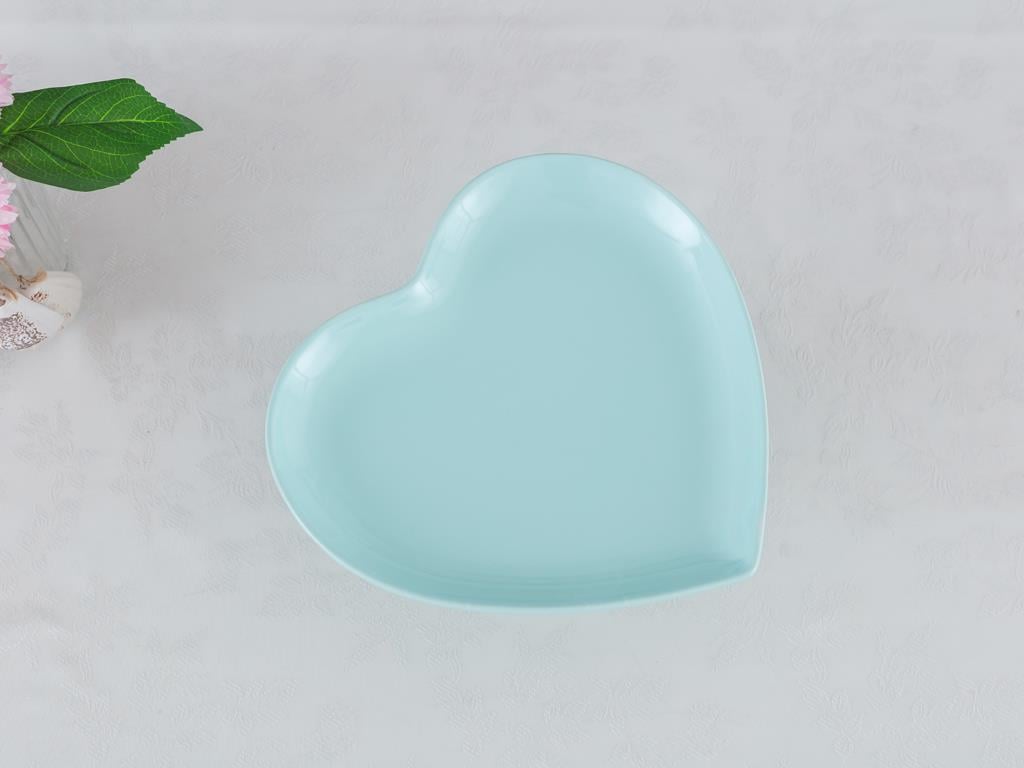 Heart Чиния за Сервиране С краче Керамичен 26 cm Mint