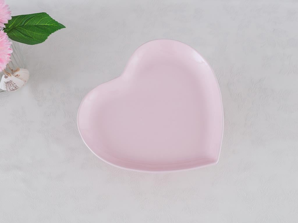 Heart Чиния за Сервиране С крака Керамичен 26 cm Pink