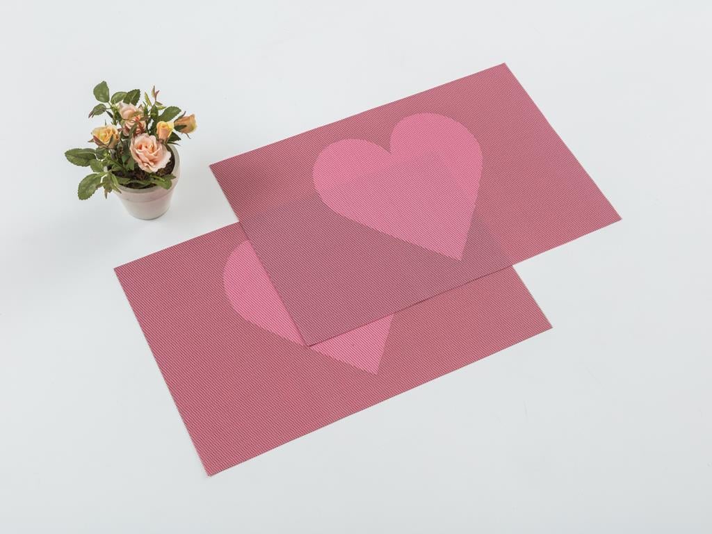 Heart АМЕРИКАНЗКИ СЕРВИЗ Полипропилен 45x30 cm Pink