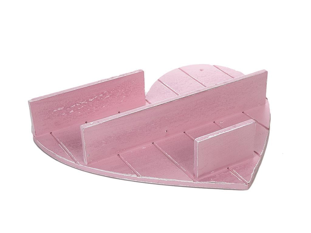 Heart РАФТ Дървен Pink