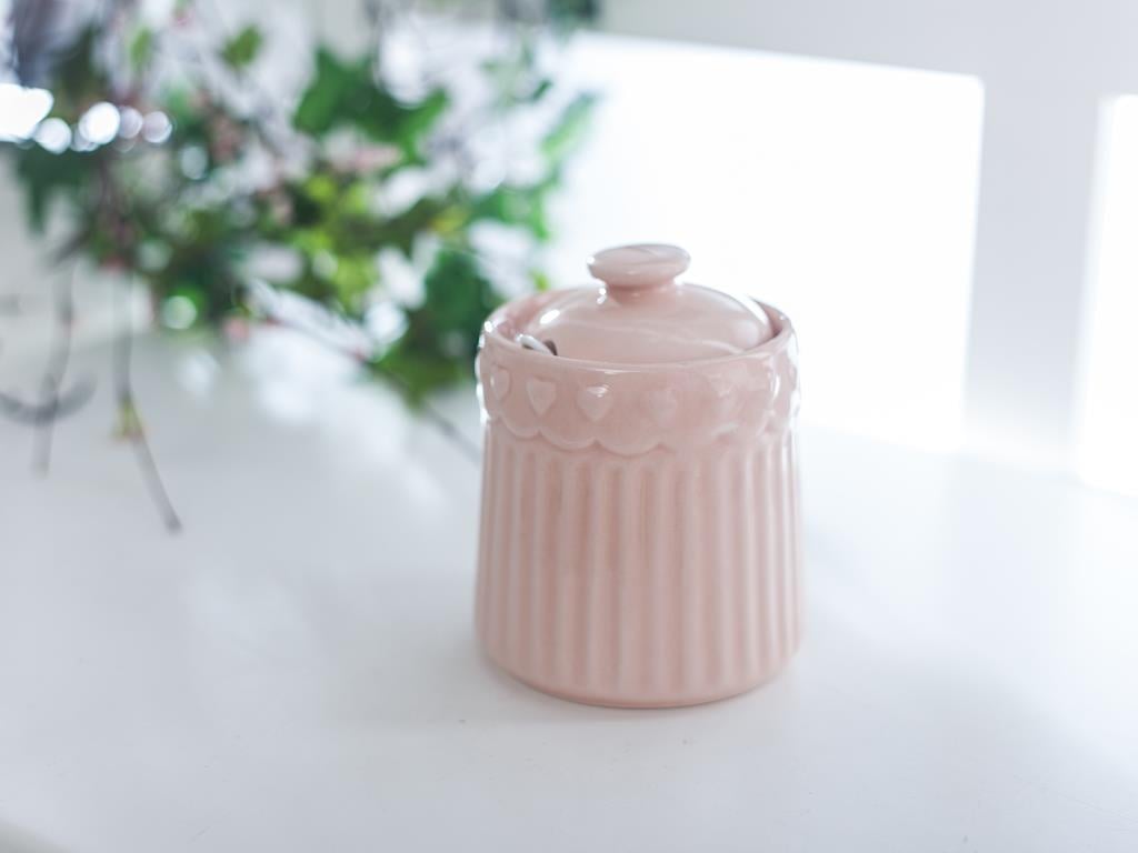 Heart КУТИЯ ЗА СЪХРАНЕНИЕ Малка Керамичен Pink