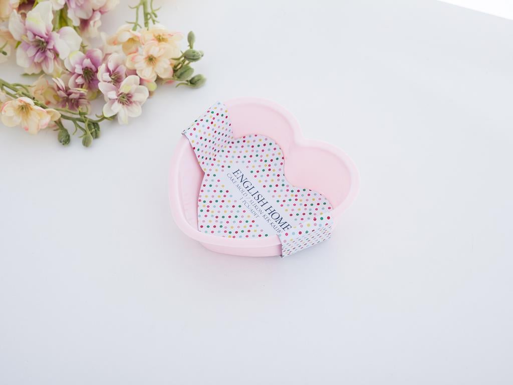 Heart ФОРМА ЗА КЕКС Силикон Pink