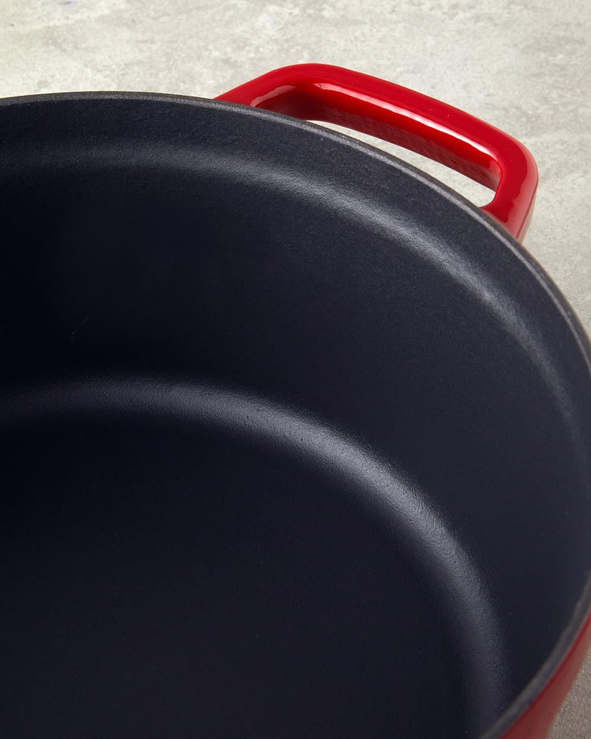 Hecha Тенджера С чугунена отливка 24 см Червен