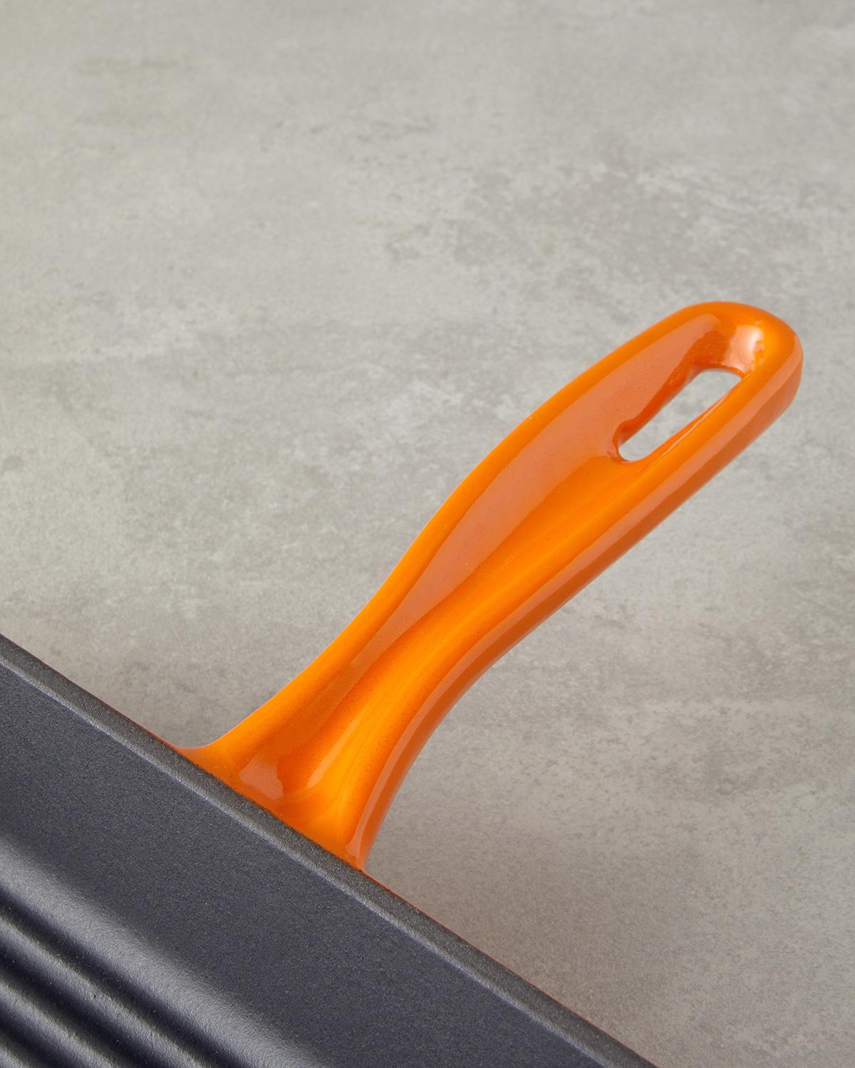 Hecha Грил Тиган Квадрат С чугунена отливка 28 см Оранжев