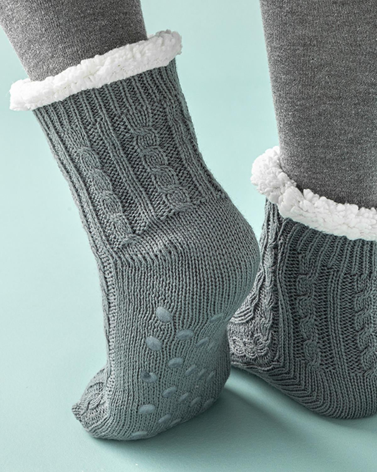 Home Plush Плюшен Дамски, Трикотаж, Сиво, 39-41