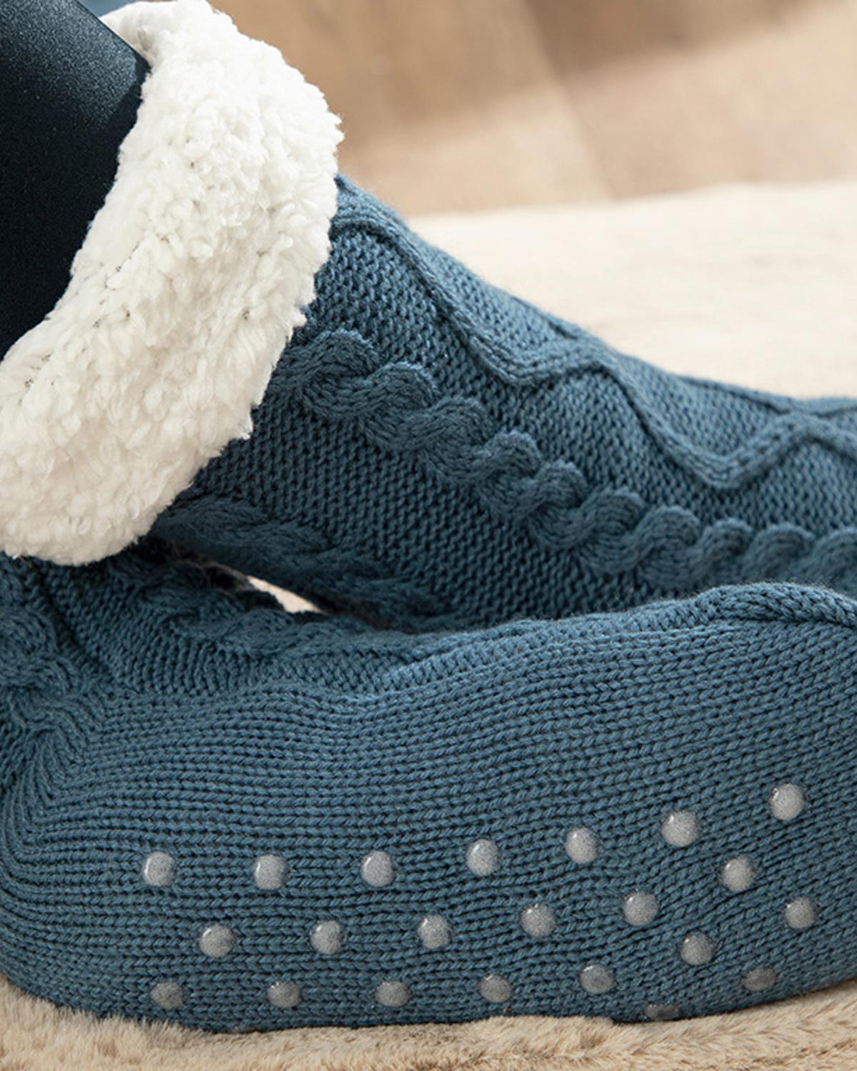 Home Socks Плюшени Чорапи Жена Трико 36-38 Тъмносин
