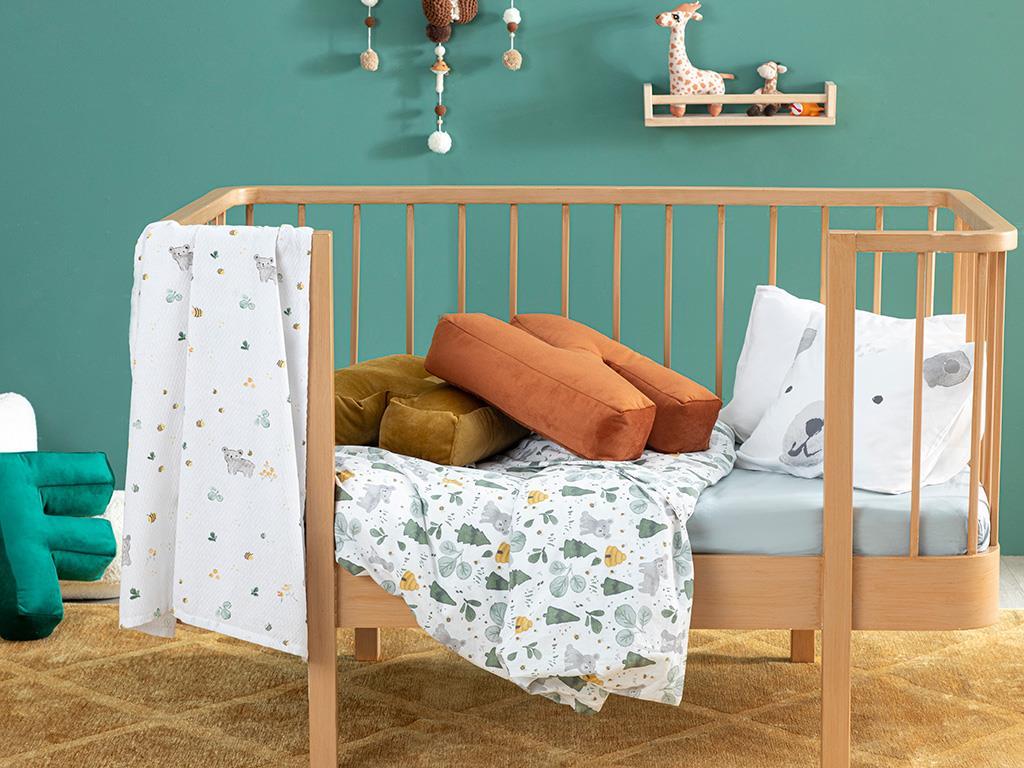 Honey Bear БЕБЕШКА ПОКРИВКА Отпечатано 100x150 cm Beige