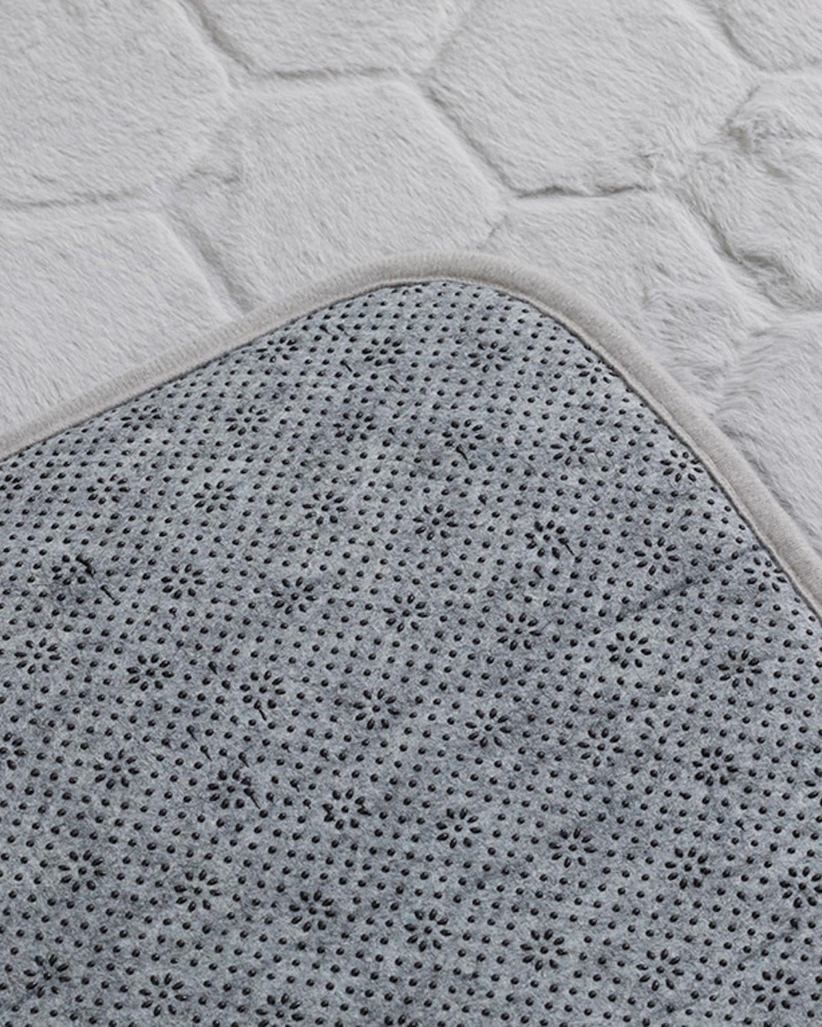 Honeycomb Комплект Постелки За Баня Полиестер 50x80 - 45x50 см Сив