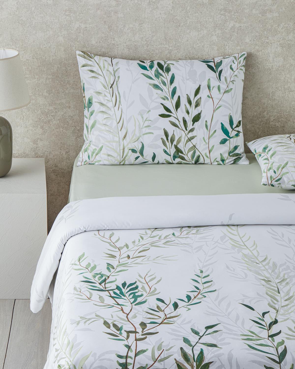 Ivy Breeze Спален Комплект Единичен Памук 160x220 см Зелен