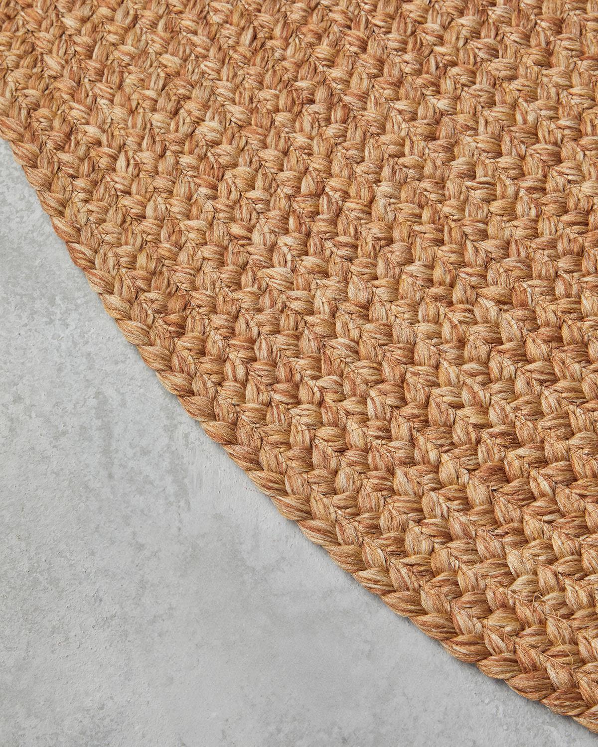 Juliet Декоративен Килим От Юта Кръгъл 90 cm Натурален..