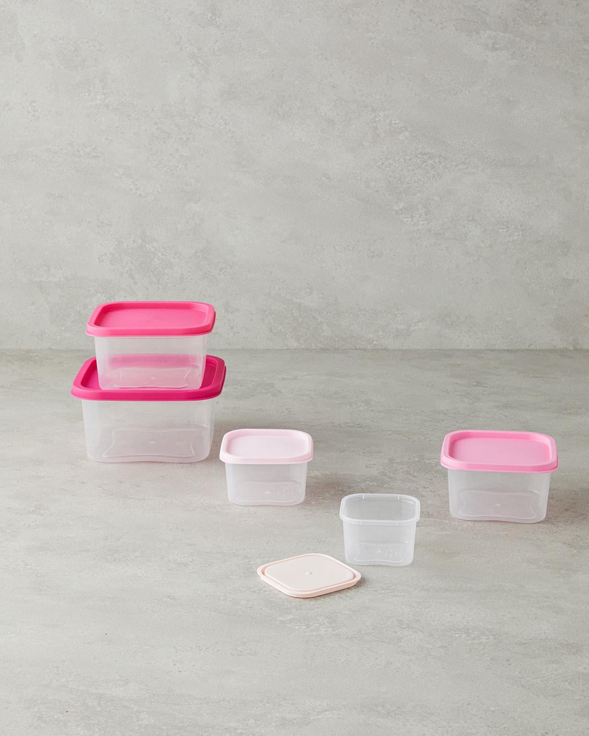 Keep Me Кутия За Съхранение 5 части Пластмаса 16 см Розов