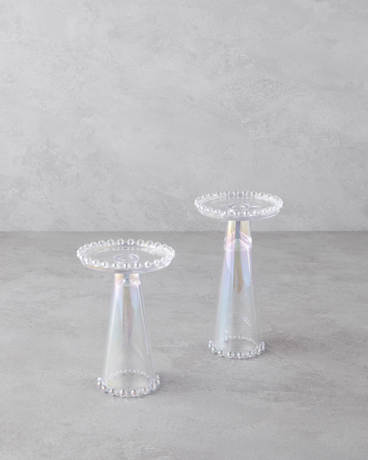 Kiara Свещник 15 см Блясък ирис