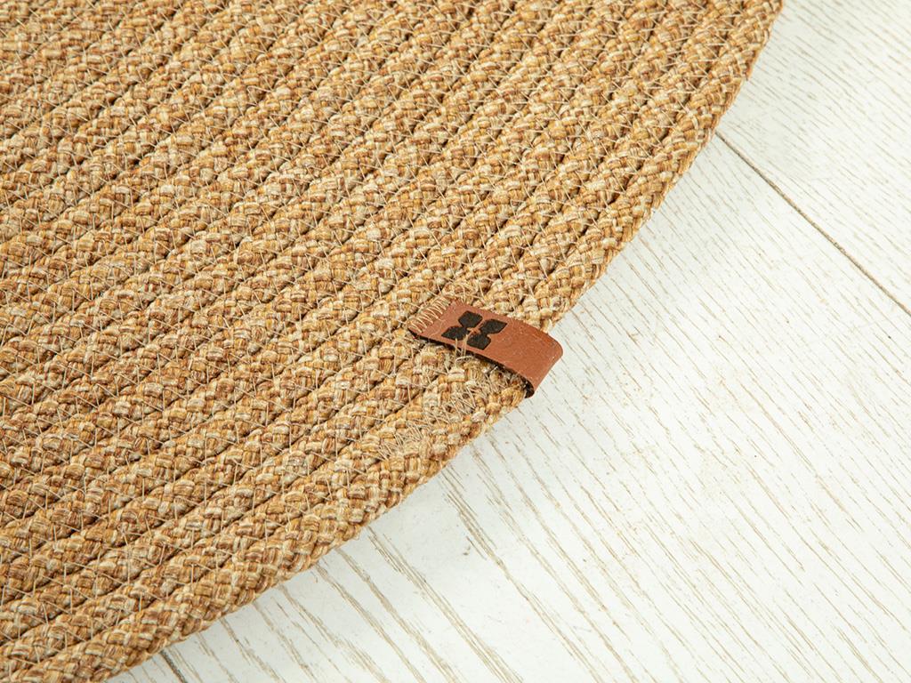 Kitty Jute Appearance Decorative Jute Rug 90x90 cm Natural