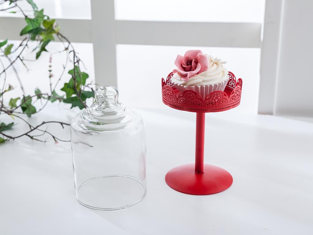 Lace ИЗЛОЖЕНИЕ НА МИНИКЕК Метален 11x11x27 cm Red