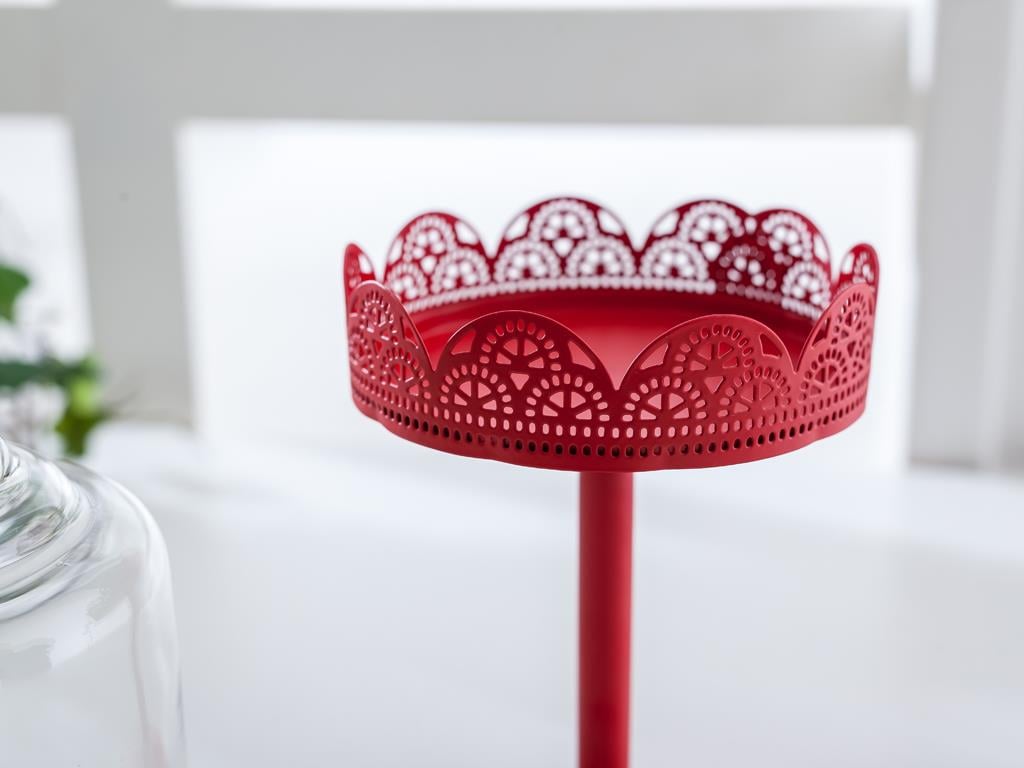 Lace ИЗЛОЖЕНИЕ НА МИНИКЕК Метален 11x11x27 cm Red