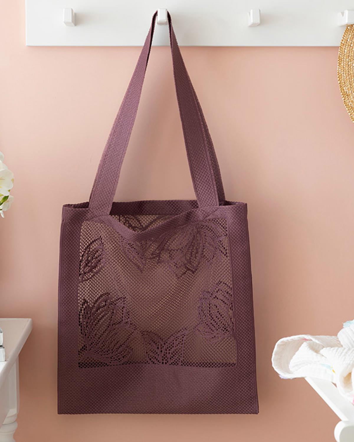 Lace Stripes Чанта 38x38 см Виолетов..