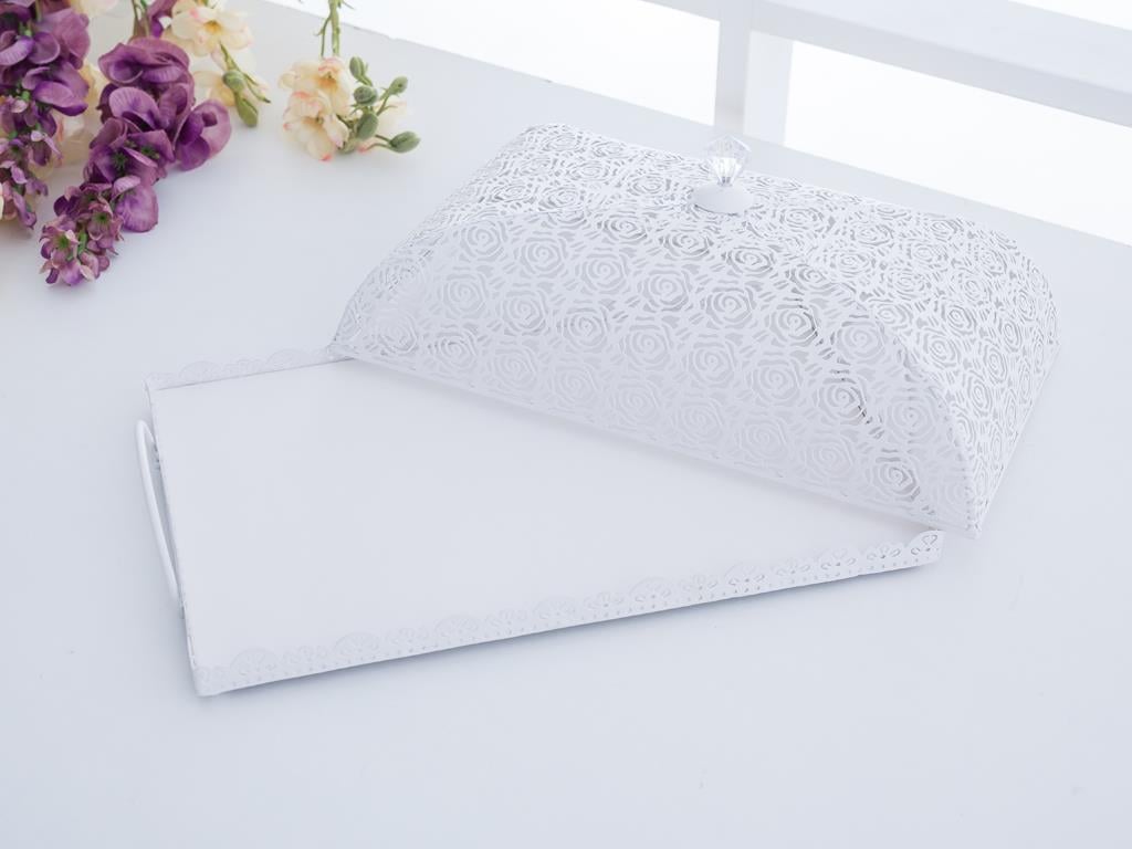 Lace ТАБЛА С капак Ковано желязо White