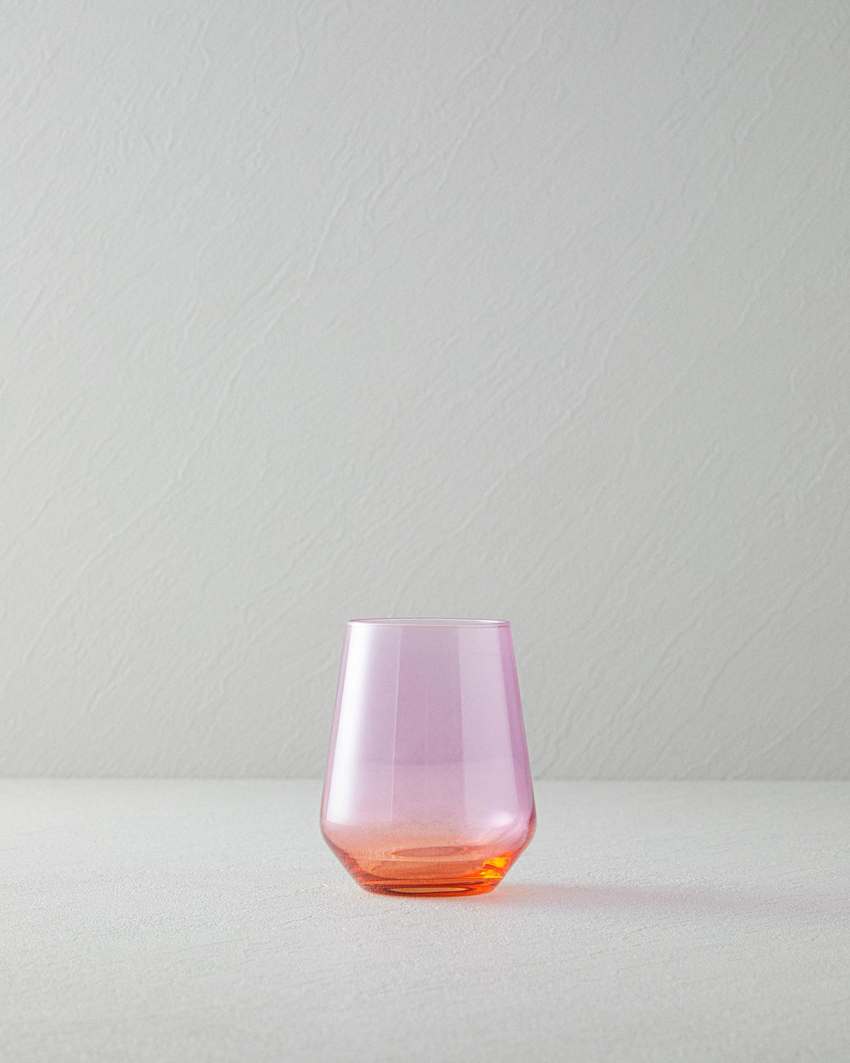 Lacy Чаша 3 бр. Стъкло 425 мл Розов