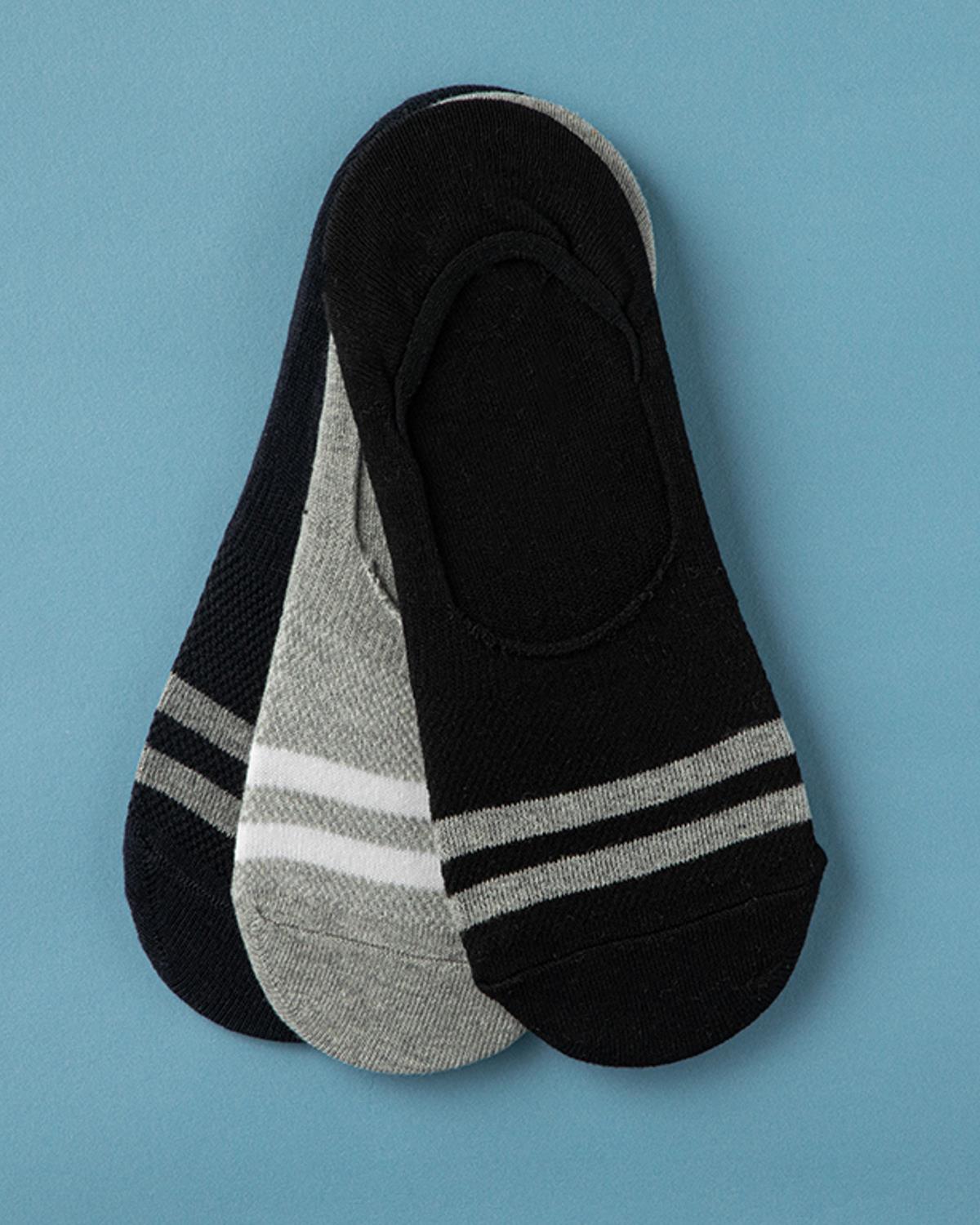 Lari Чорапи Бабет Мъжки 3 Бр., Памучен, Черно-Синьо, 40-44