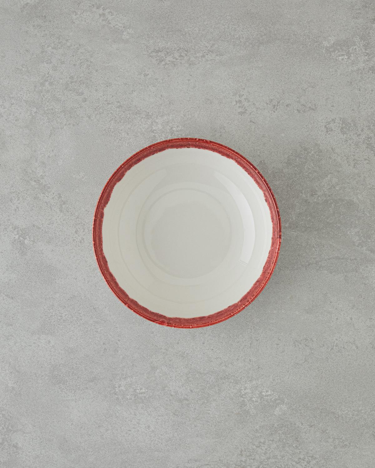 Larry Купа Порцелан 19 см Червен