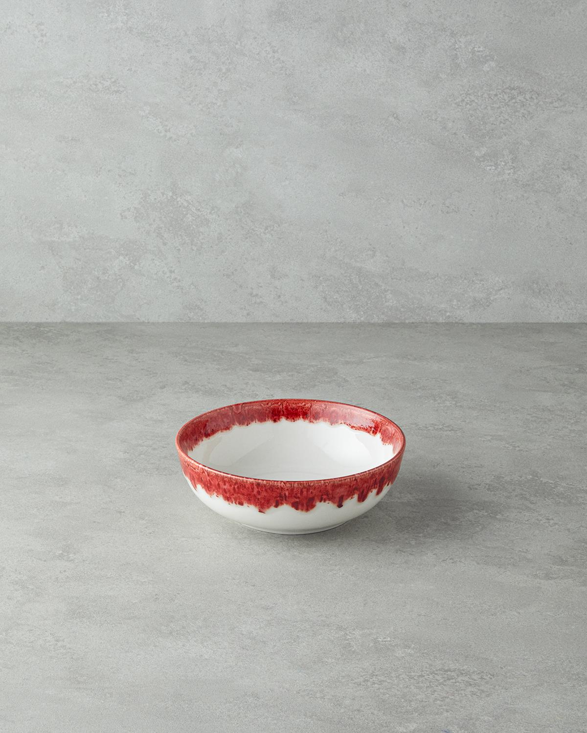 Larry Купа Порцелан 19 см Червен