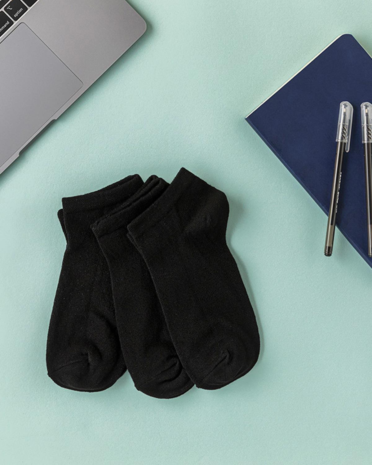 Lauri Чорапи Мъжки 3 Бр., Памучен, Черно, 40-44