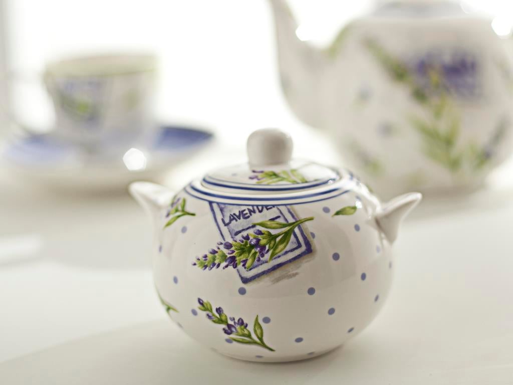 Lavender Захарница New Bone China . Lilac.