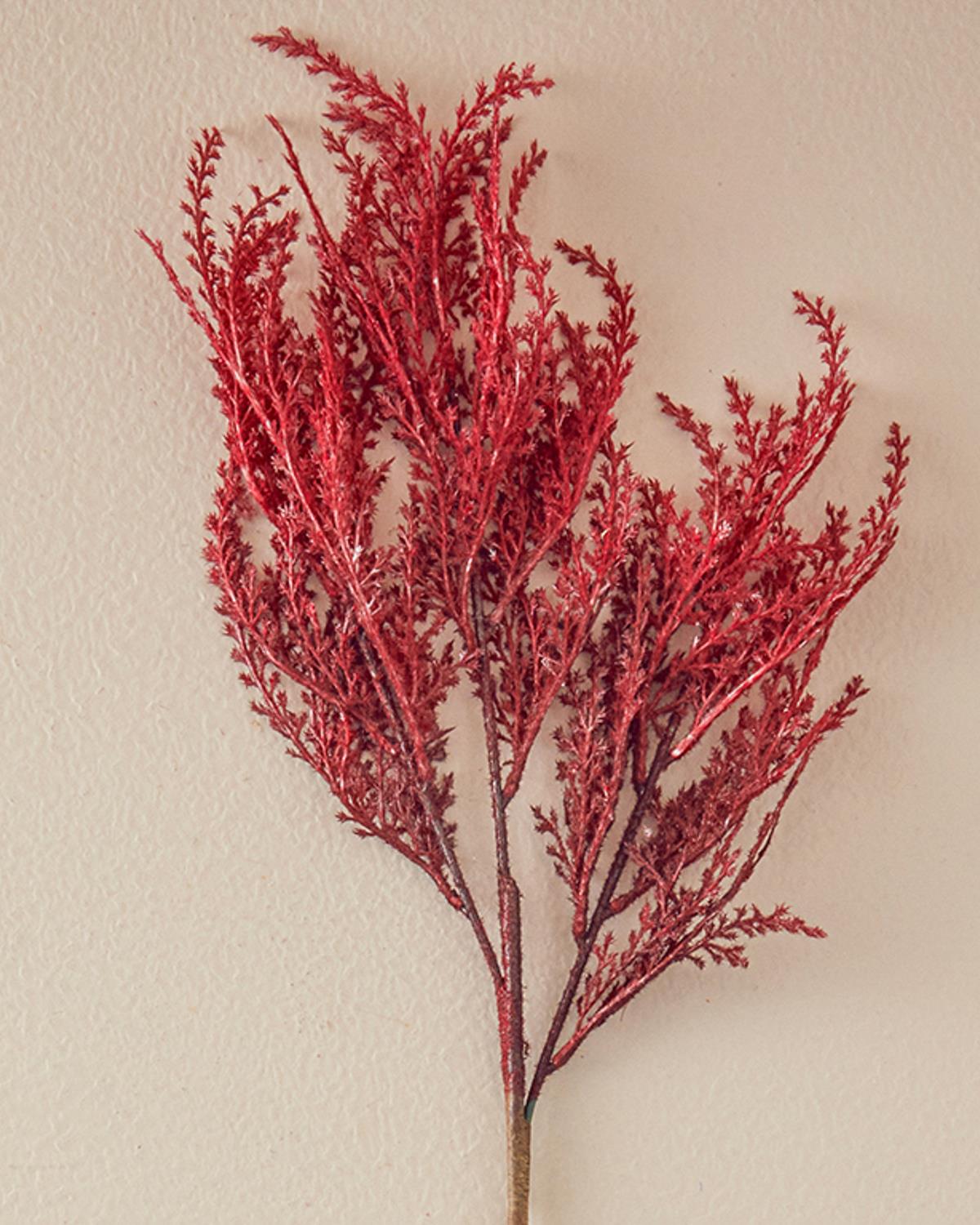 Leafy Изкуствено Цвете Един Стрък 78 см Бордо