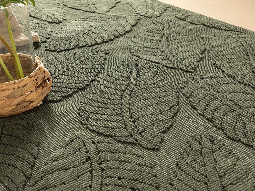Leafy КИЛИМ Памучен 80x150 cm Khaki