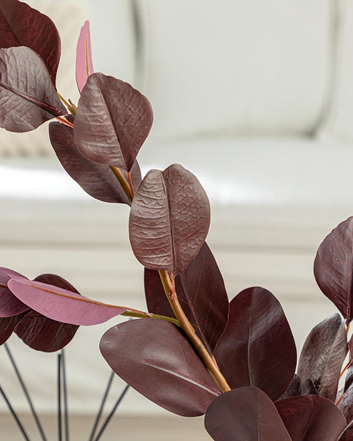 Leafy Изкуствено Цвете Един Стрък 90 cm Дамсон