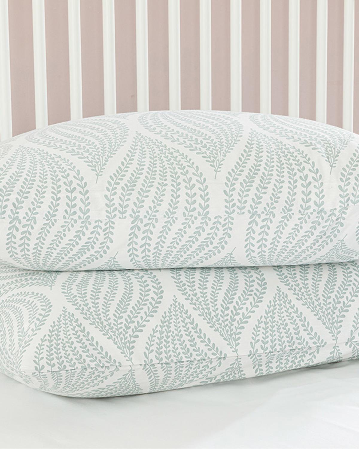 Leafy Braid Калъфка За Възглавница 2 бр. Памучен 50x70 см Селадон