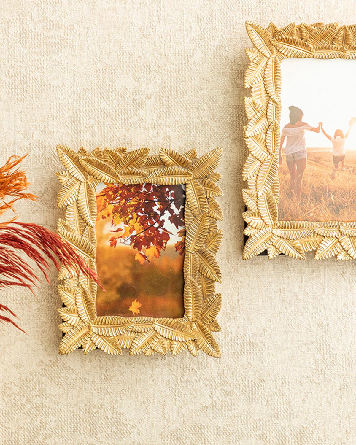 Leaves Рамка 13x18 см Златен