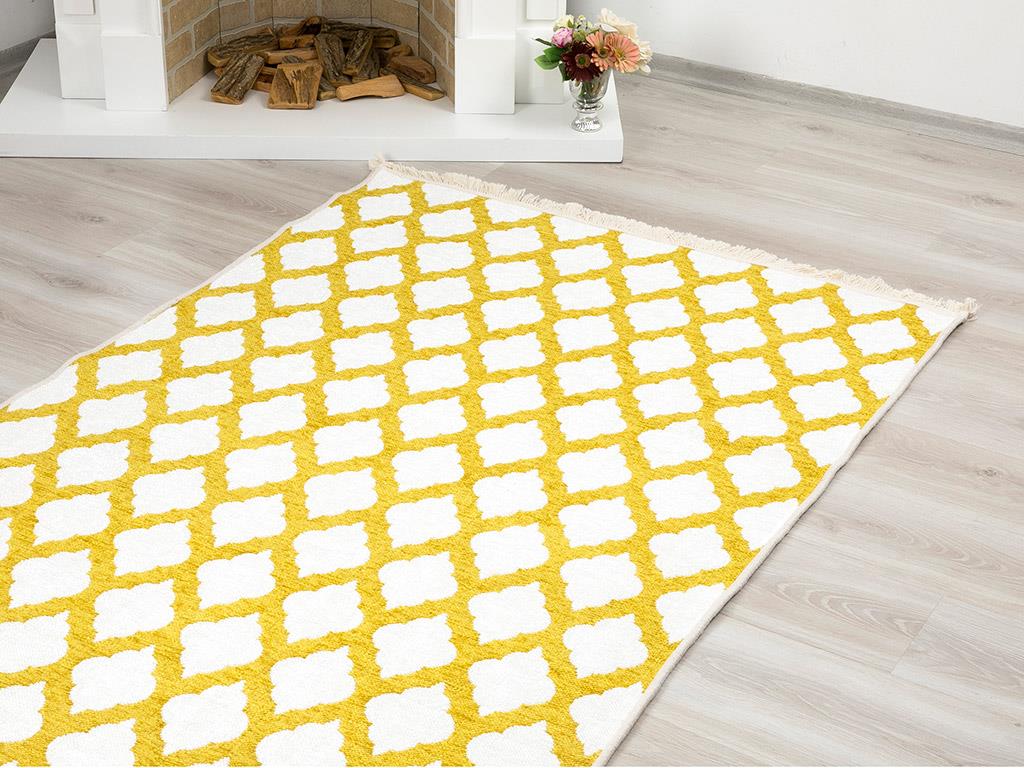 Lemon КИЛИМ Шенил Шенил 120x180 cm White-Yellow