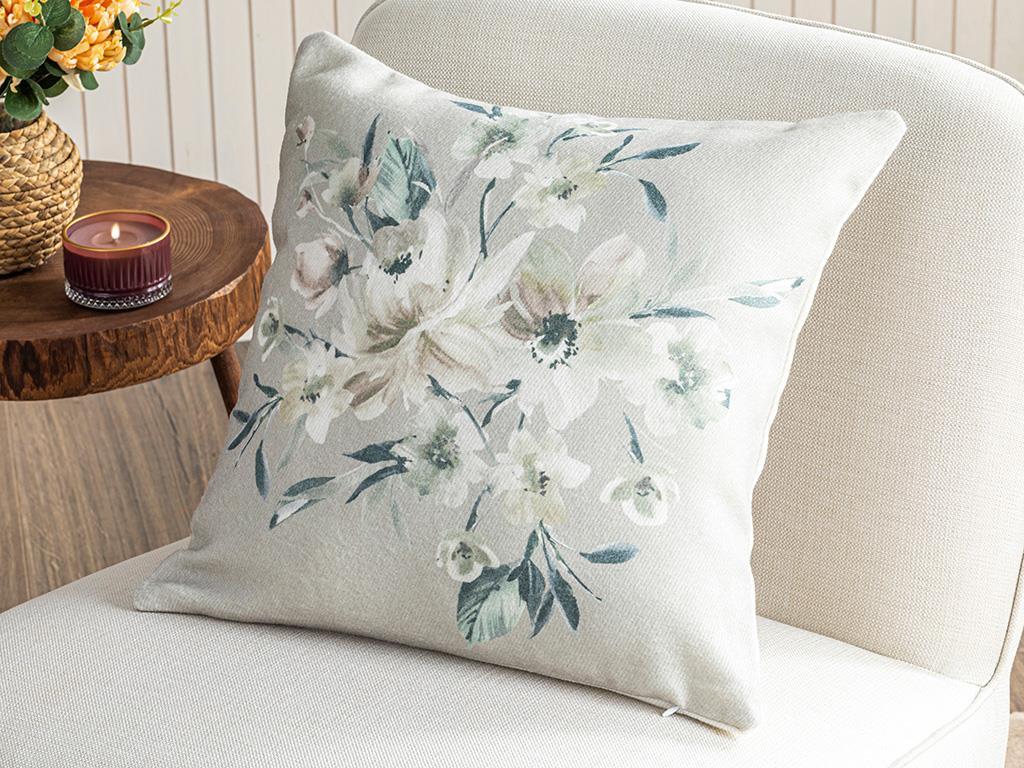 Lerna Декоративна Калъфка За Възглавница Отпечатан, Сиво, 45 X 45 Cm