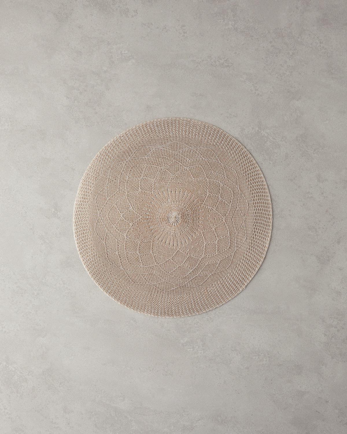 Leron Подложки За Хранене 2 бр. Полиестер 38 см Бежов