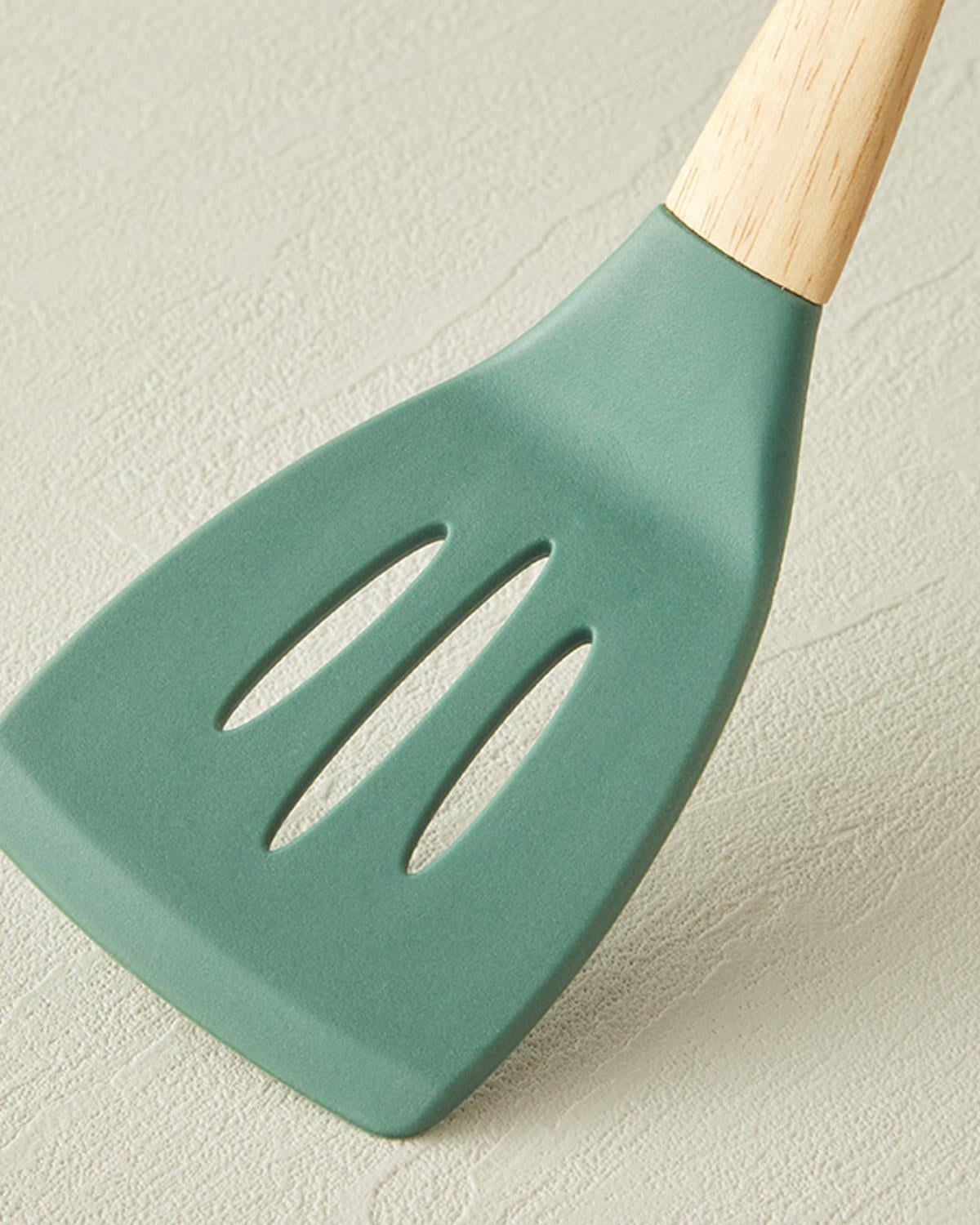 Liana Grill Spatula Прибори За Обслужване Шпатула за скара Силикон 32 см Тъмнозелен