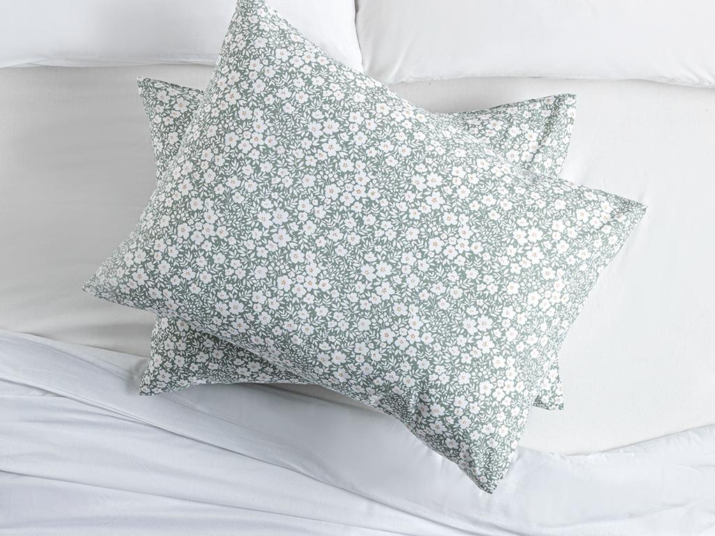 Liberty Bloom КЪЛЪФКА ЗА ВЪЗГЛАВНИ 2 бр. Памучен 50x70 cm Тъмен селадон