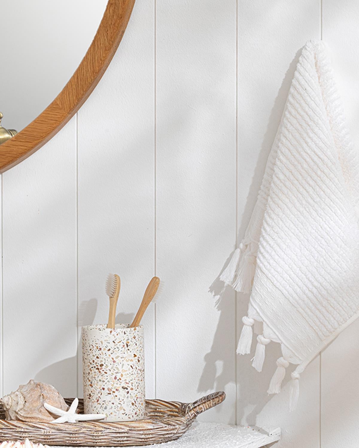 Lima Хавлии За Ръце С Ресни, Памучен, Екру, 30 X 40 Cm