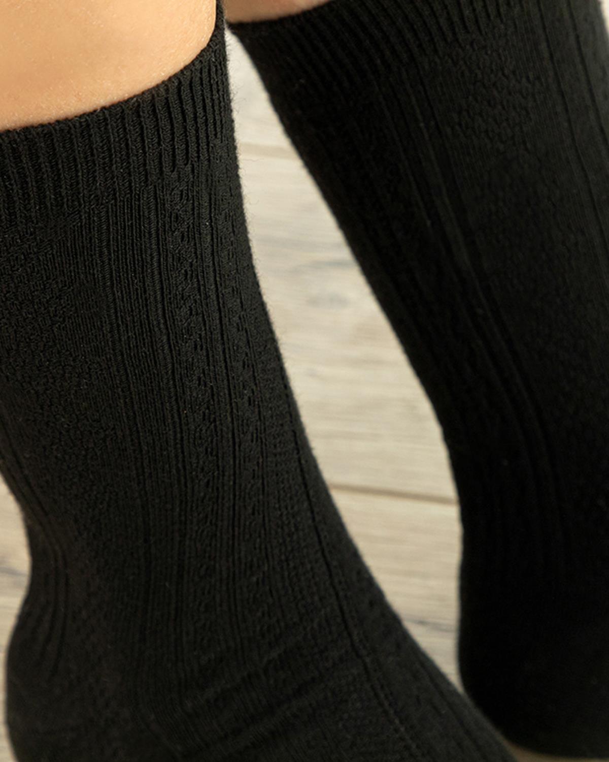 Lisa Дълги Чорапи Жена Памук 36-40 Черен
