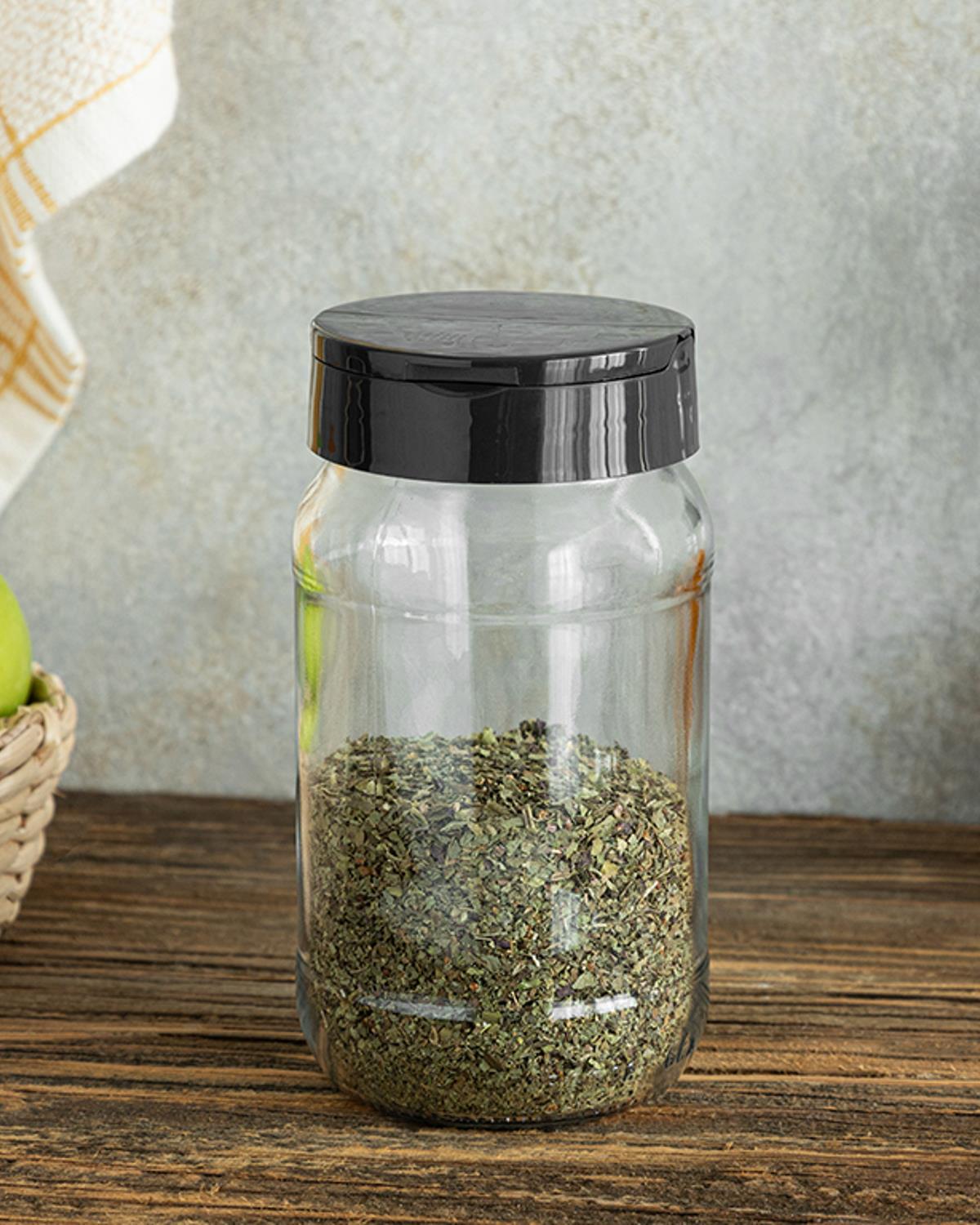 Lizbon Съд За Подправки Стъкло, Антрацит, 370 Ml