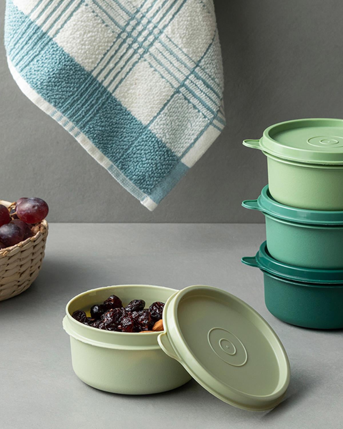 Lock Me Mini Кутия За Съхранение 4 Бр., Пластмасов, Зелено, 250 Ml