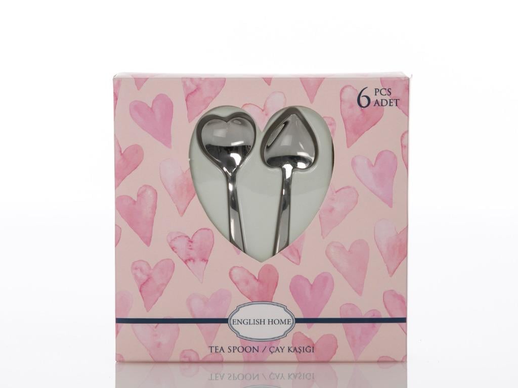 Love 1 ЧАЕНА ЛЪЖИЧКА 6 бр. Неръждаема стомана 2 mm Gray