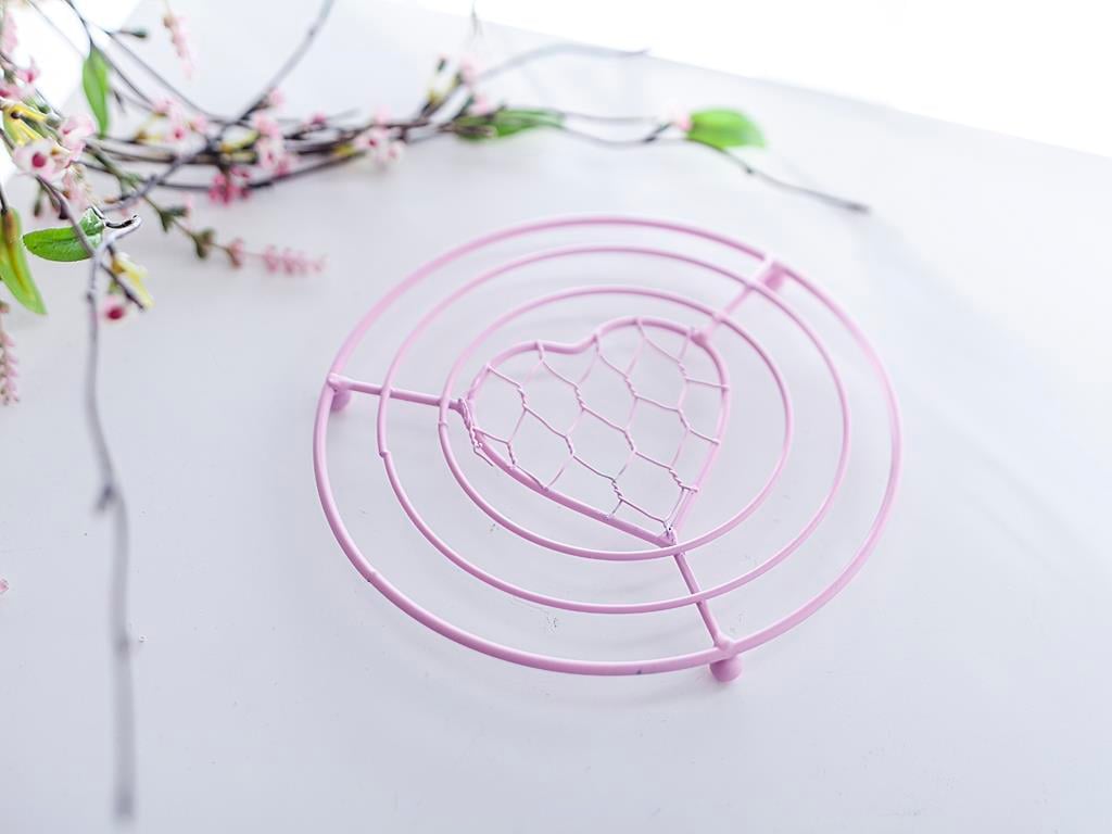 Love НИХАЛЕ Ковано желязо 15,0x15,0x1,1 cm Light Pink,