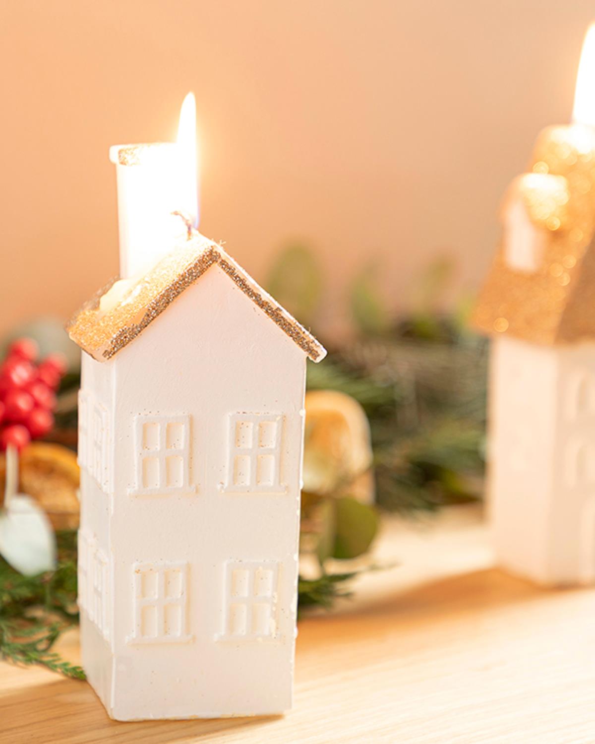Lovely Home Свещ 6.3x5.5x15 см Златен