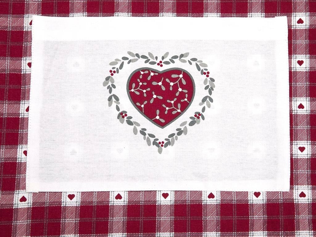 Loving КУХНЕНСКА ПРЕСТИЛКА Памучен 70x90 cm White-Red