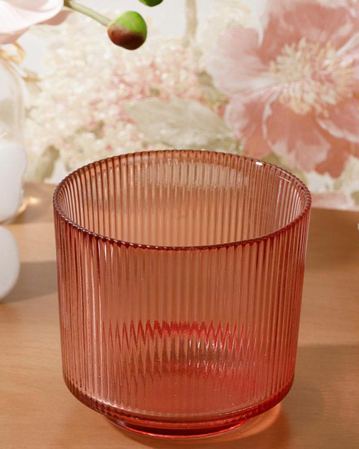 Lucy Candle Holder 10 cm.. Pink