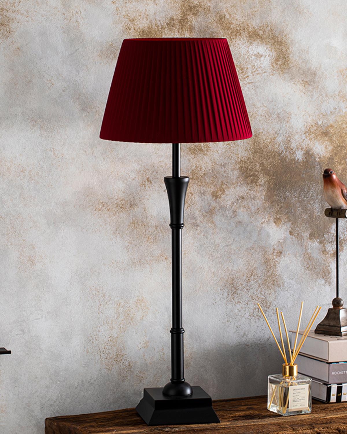 Lukas Table Lamp 30x78 cm Claret Red